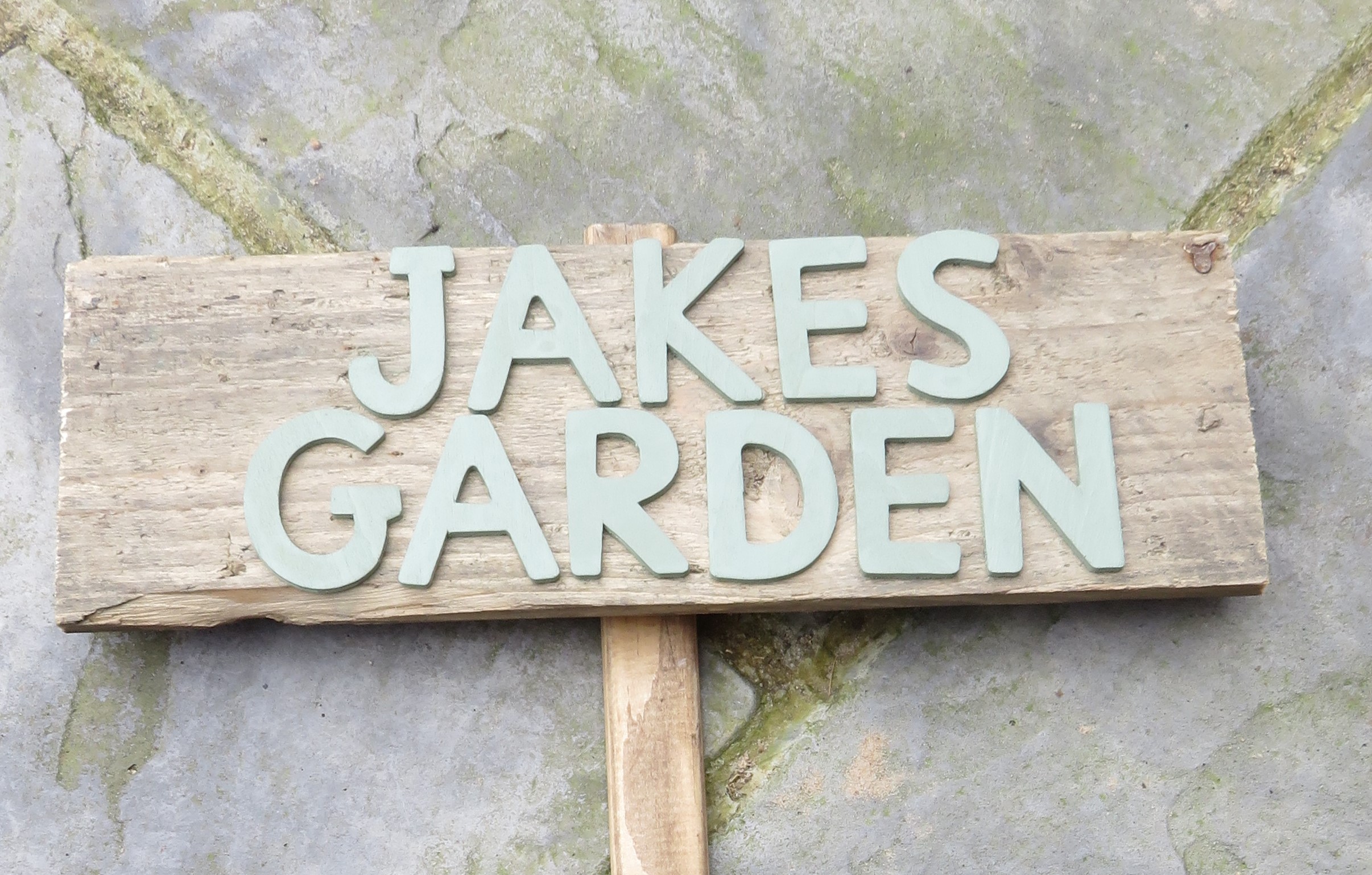 Jake's garden sign