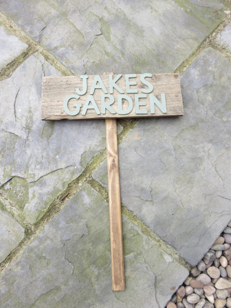 Jake's garden sign