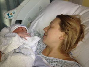 mum and baby in hospital