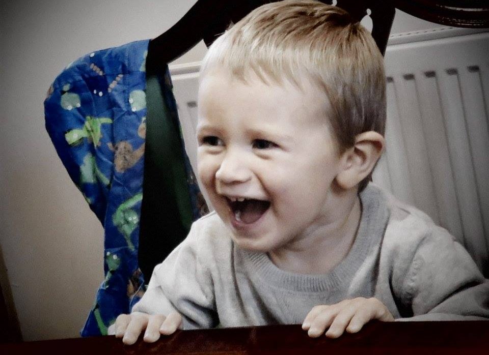 toddler laughing