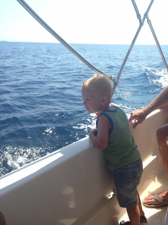 toddler on boat