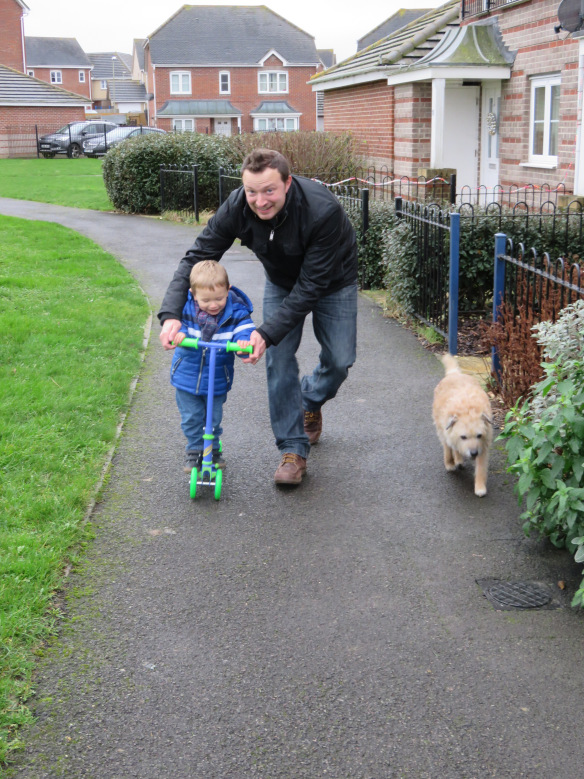 Jake on his new scooter