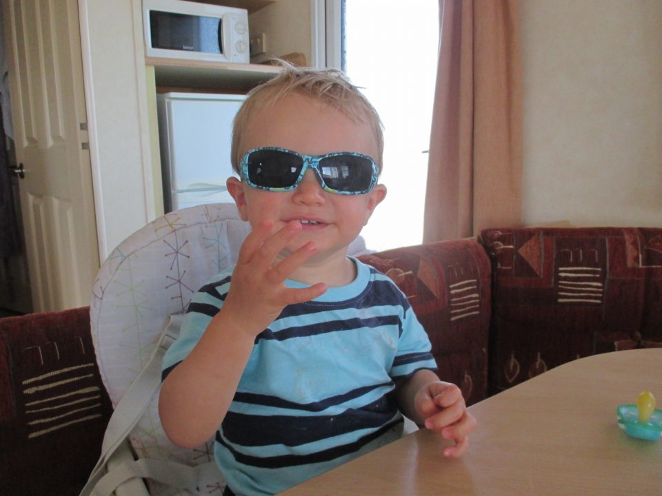 child in sunglasses