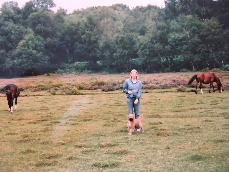 me and Molly in a field with horses