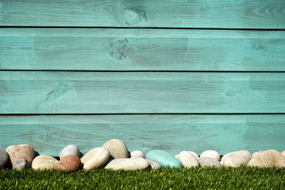 garden with stones