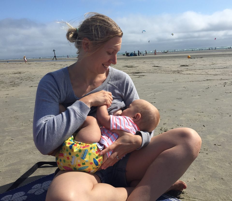 love breastfeeding on the beach