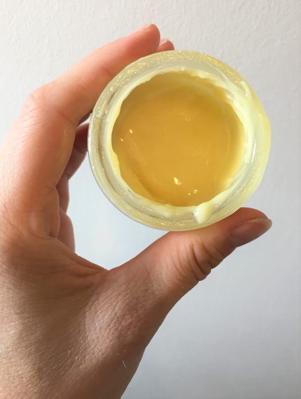 Beeutiful Geranium Cleansing Balm with the lid off