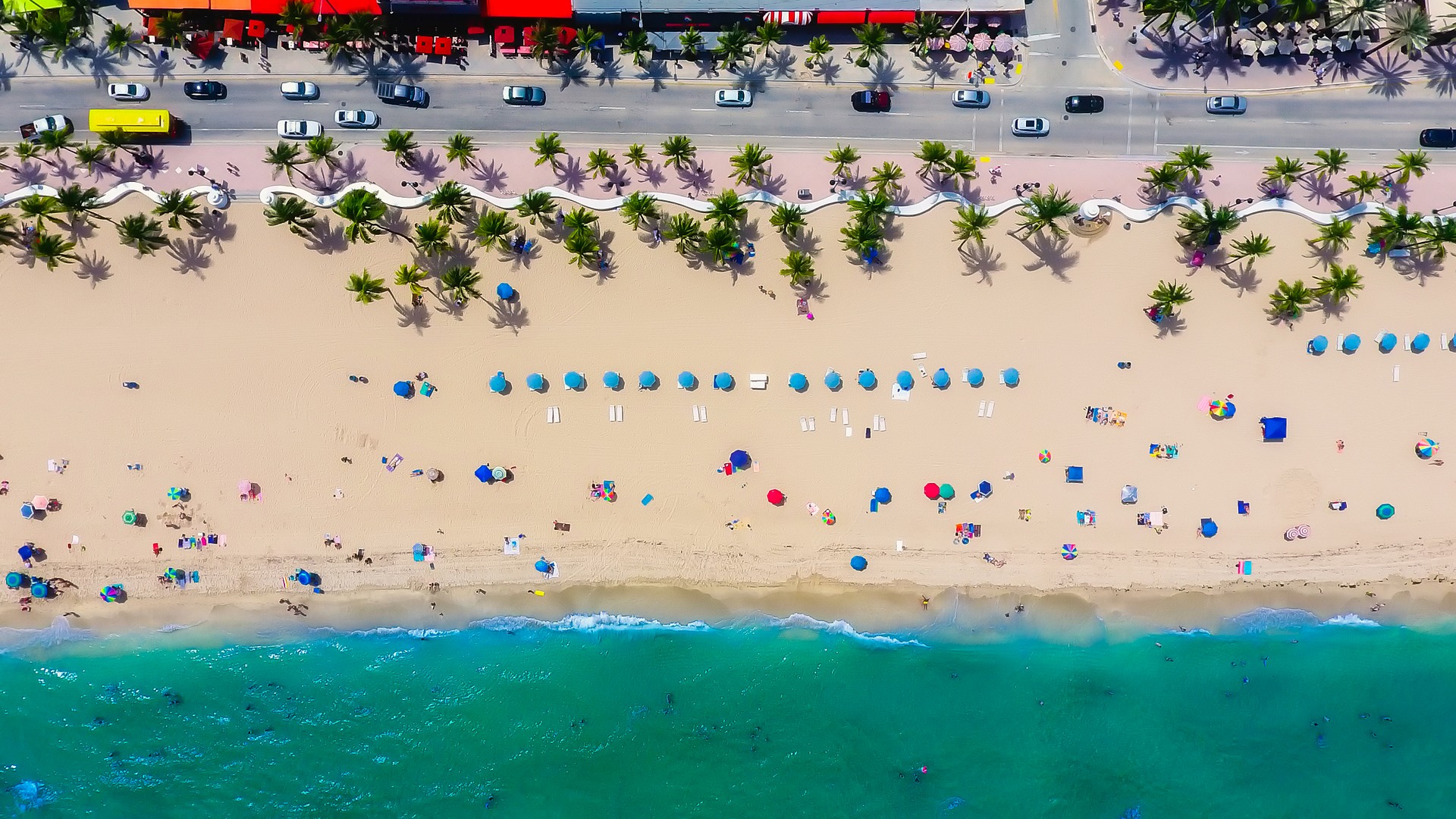 Florida beach from above