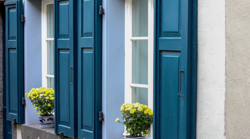 outside of house with shutters