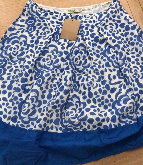 blue and white pretty skirt