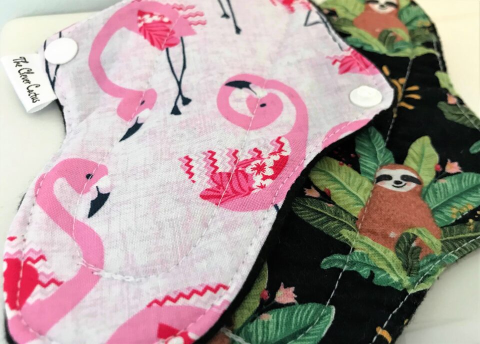 flamingoes and sloth prints