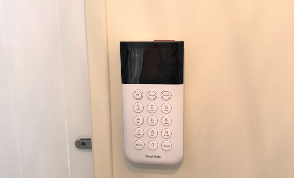 the keypad on the wall