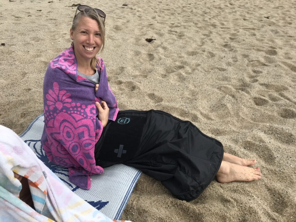 warm wrap on the beach