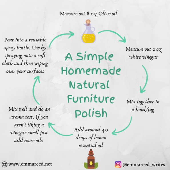 a simple homemade natural furniture polish recipe