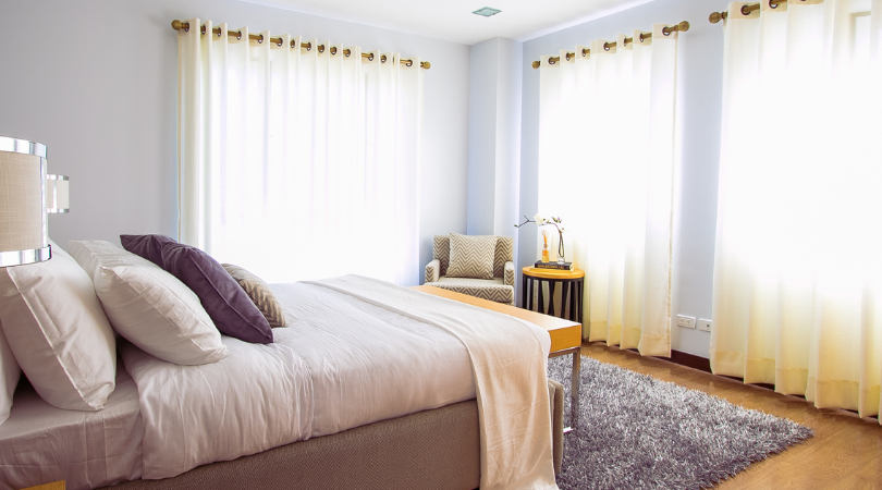 a light and airy bedroom