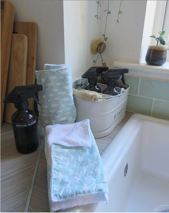 reusable kitchen roll next to a sink