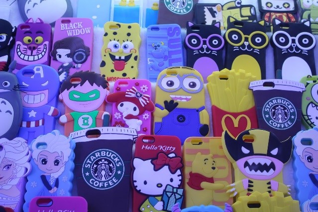 a selection of plastic mobile phone cases