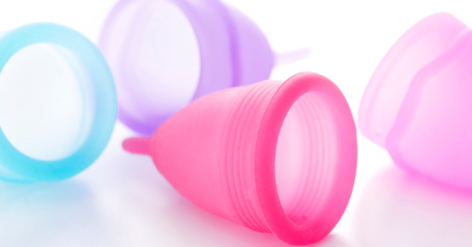 a collection of menstrual cups