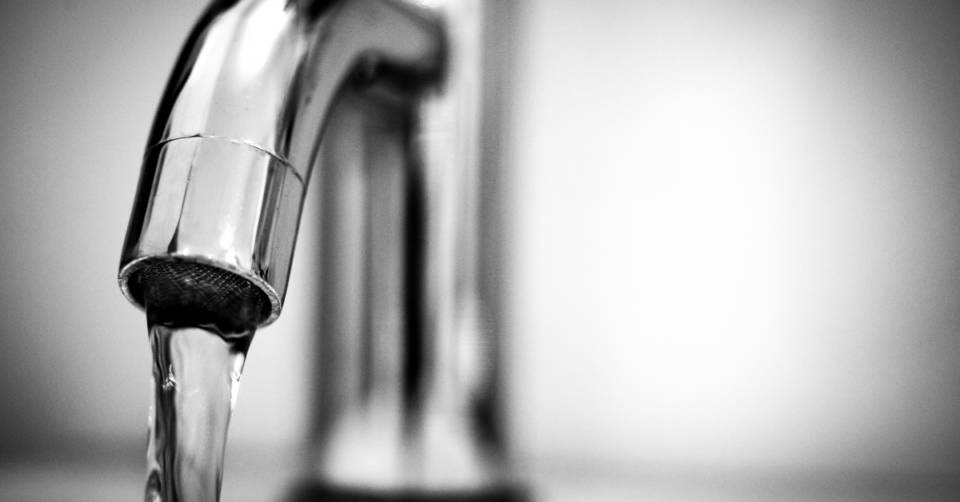 water running from a tap