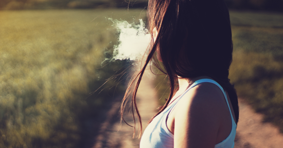 quit smoking a lady secretly smoking
