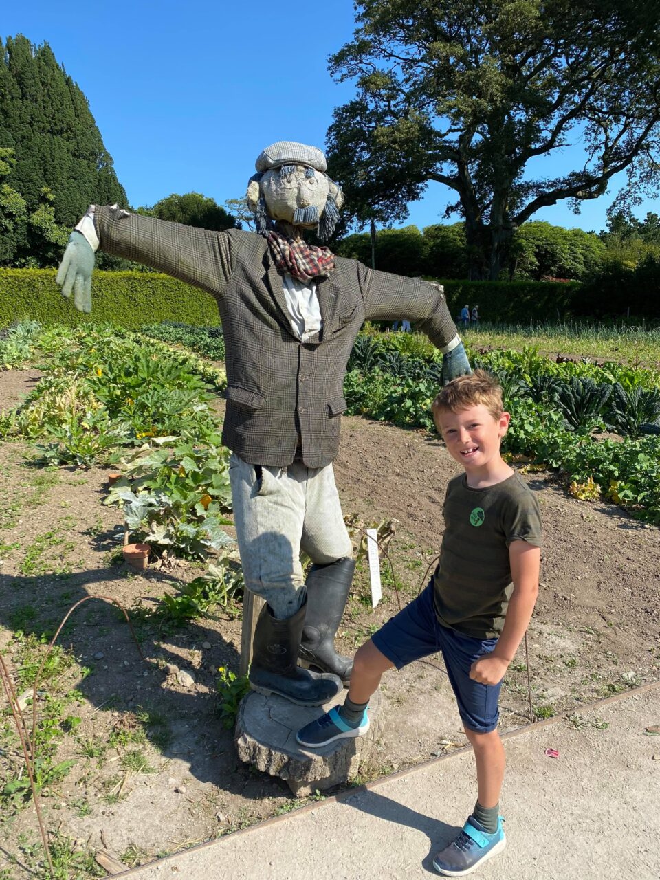 Jake with the scarecrow