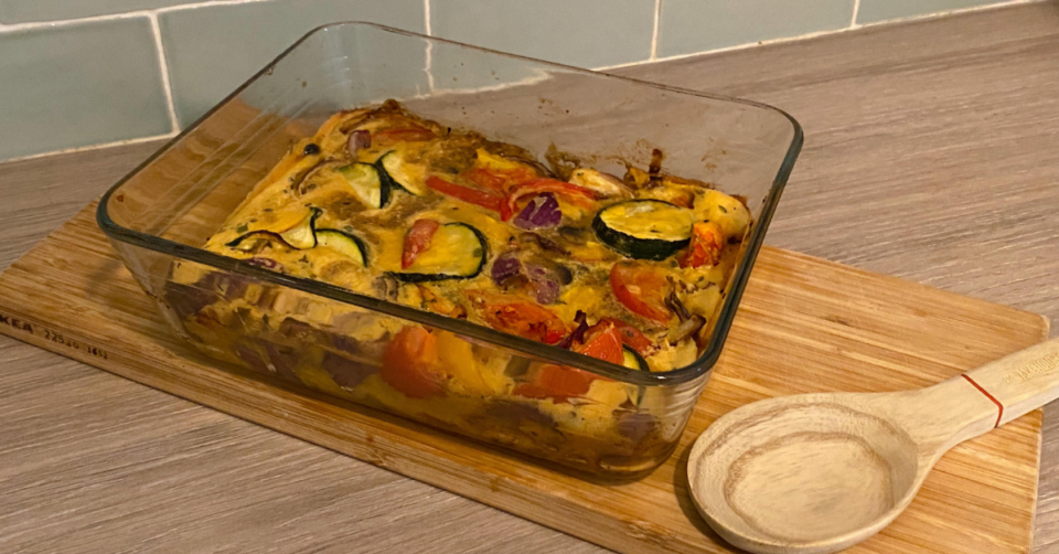 roasted vegetable vegetarian toad in the hole