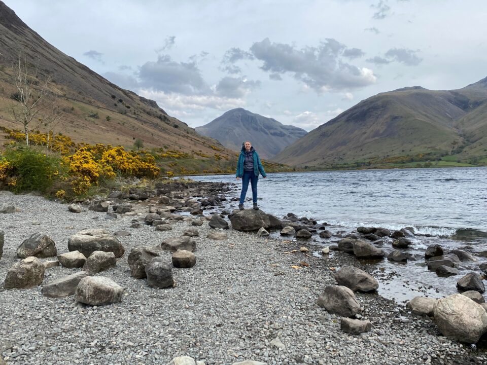me stood on a rock at Wastwater