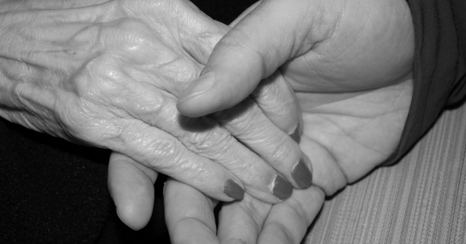 hands in black and white