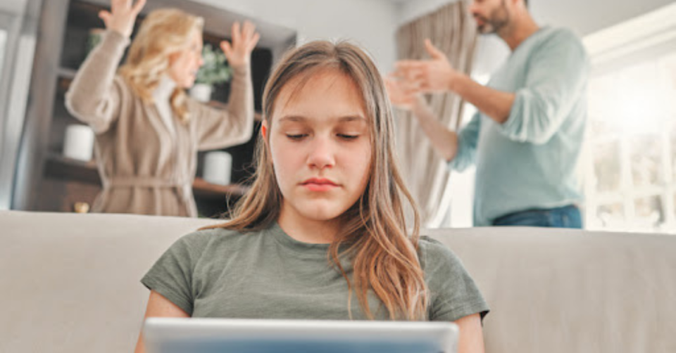 a kid affected by parents divorce
