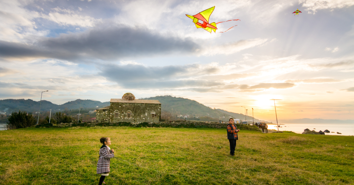 flying kites