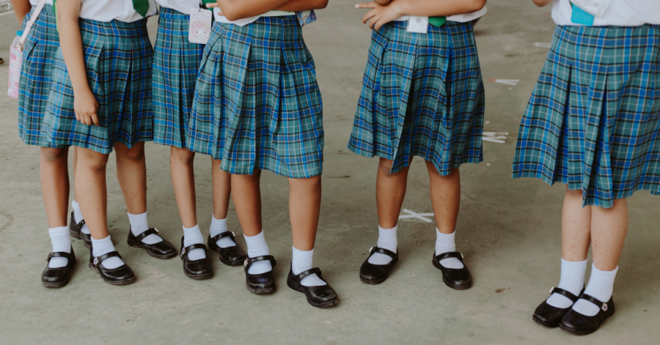 girls school uniform skirts