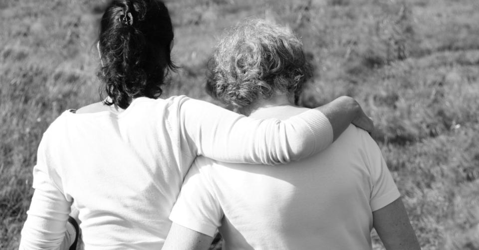 hugs in black and white