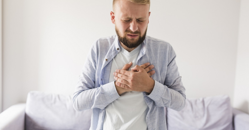 a man with acid reflux