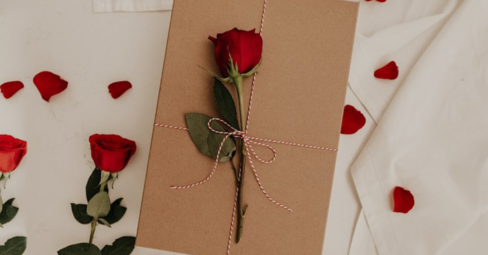 rose on a package