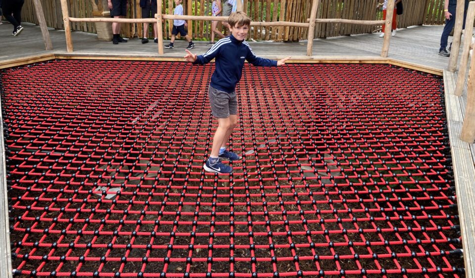 my eldest son on the red rope walk