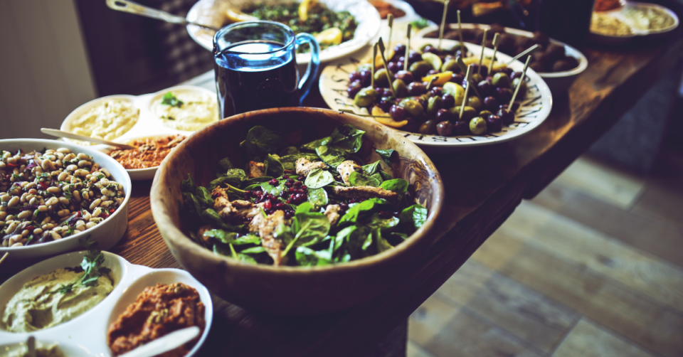 meals on a table
