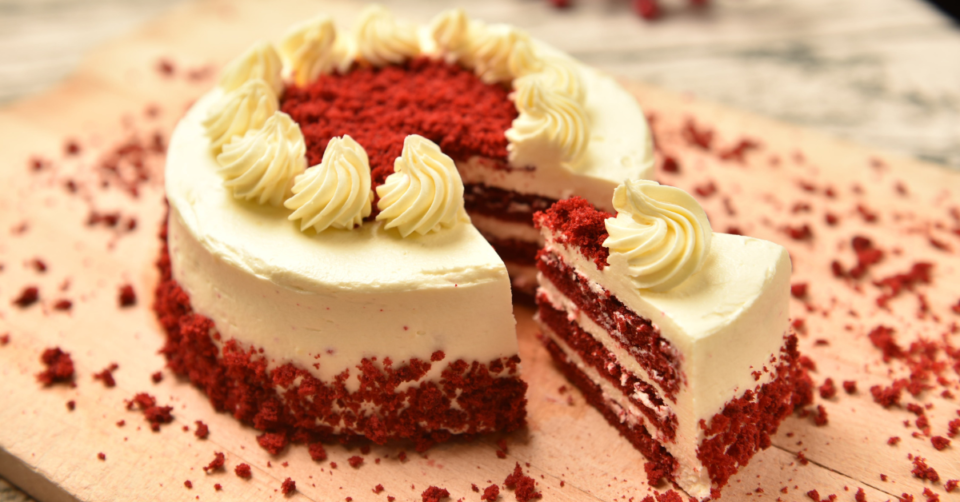 a cake sliced
