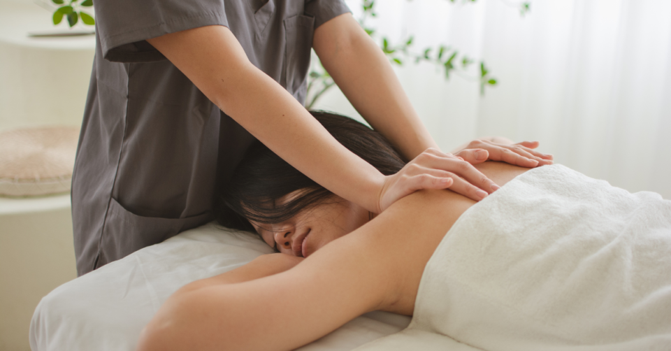 a lady having a massage