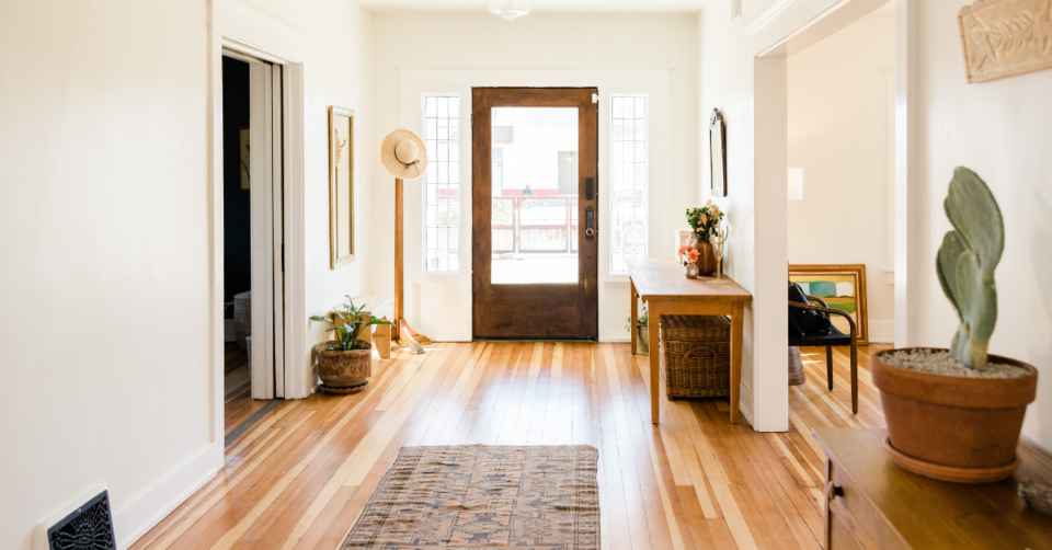 a home with reclaimed wood