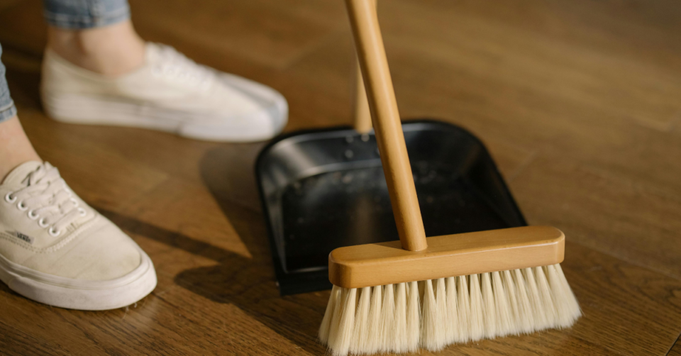 homeowner using a brush