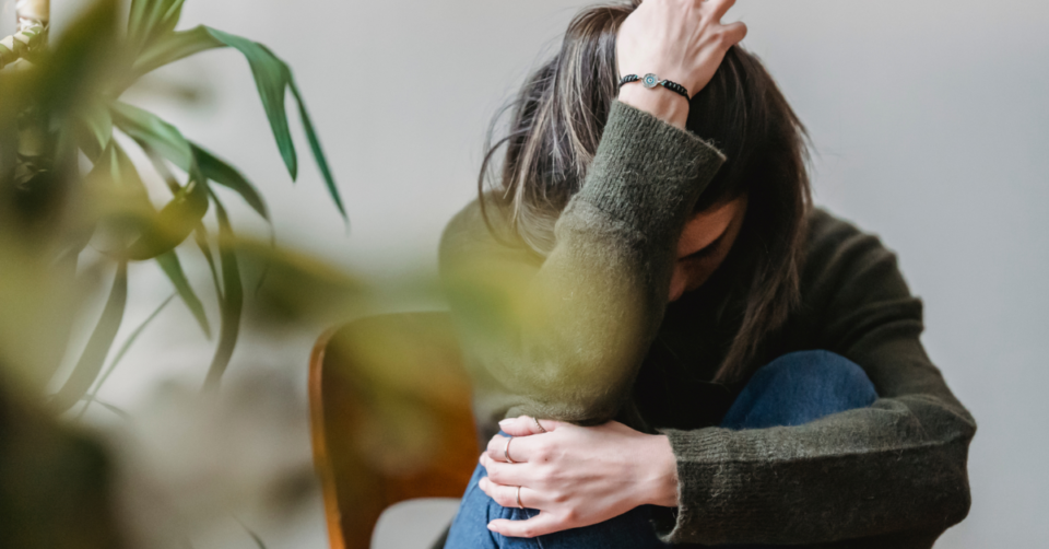 an anxious woman