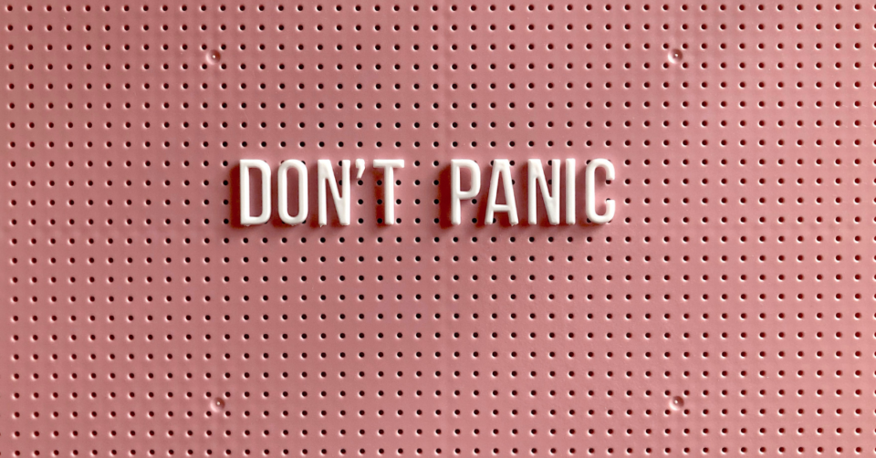 don't panic sign