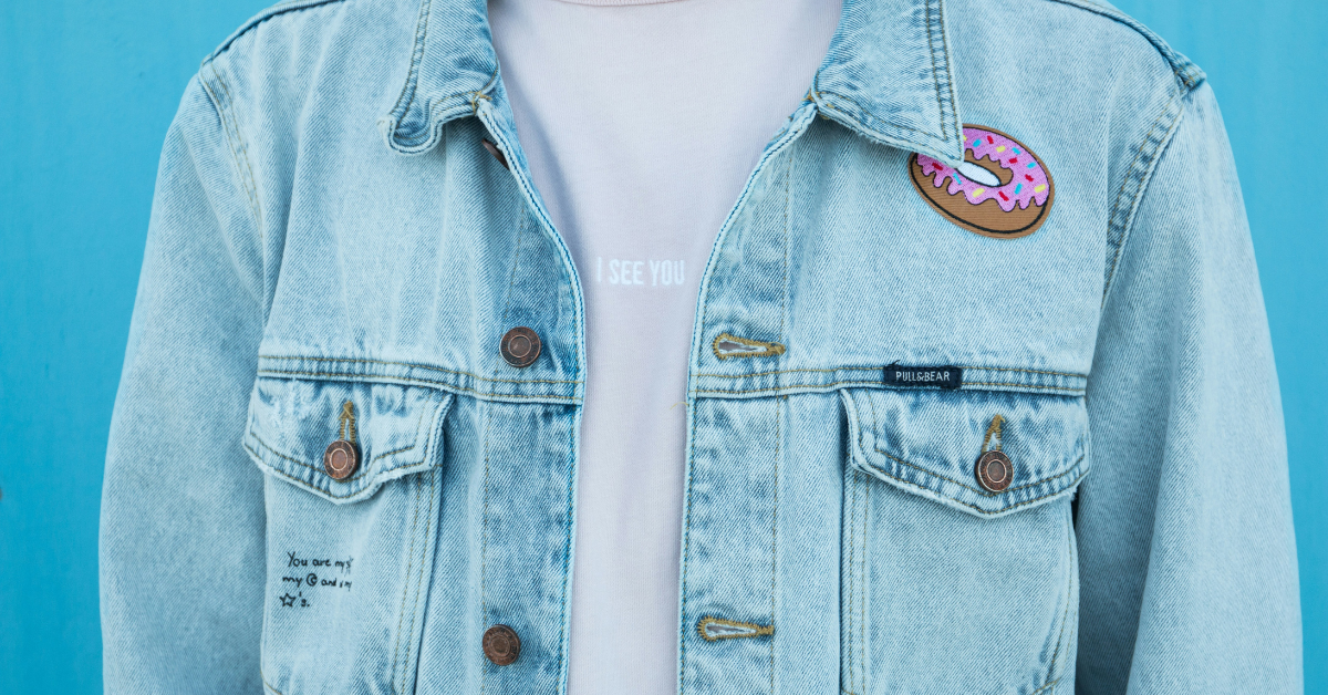 patch on a denim jacket