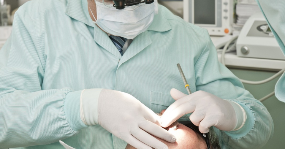 a dentist and a patient