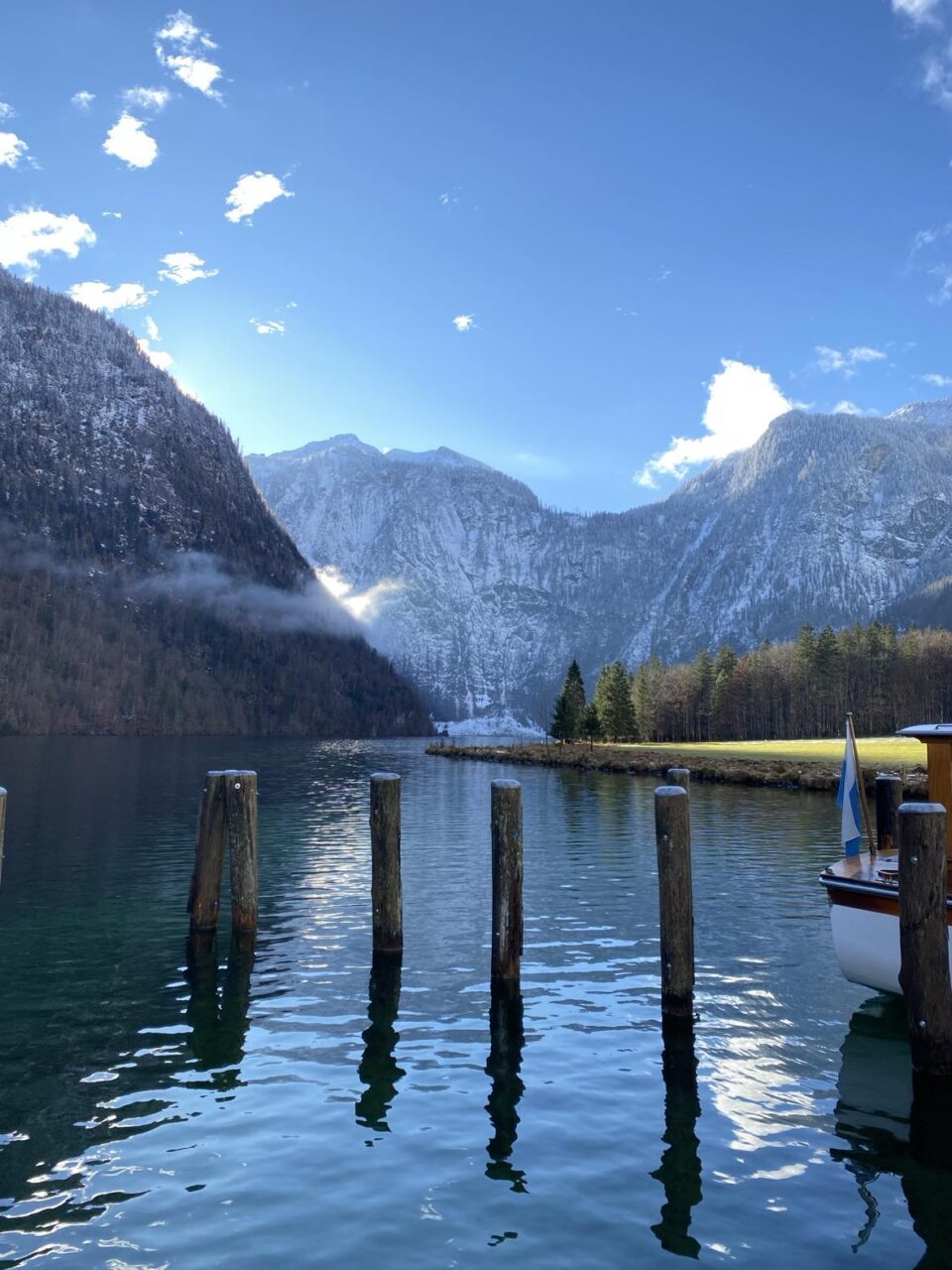 view from the dock at Konigsee lake