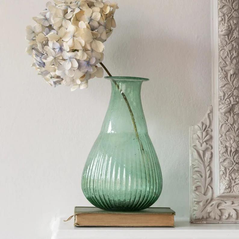 eco recycled glass vase