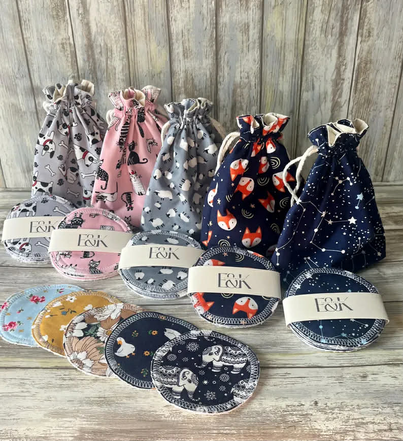 bamboo pads with bags