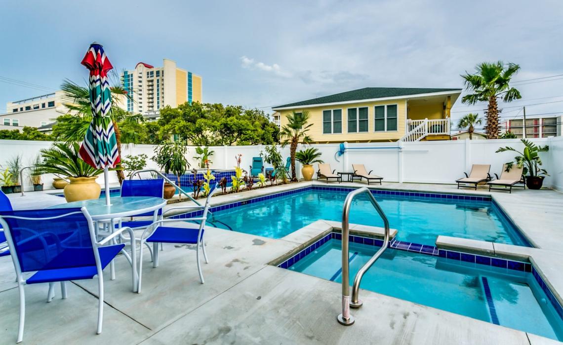 a lovely villa pool