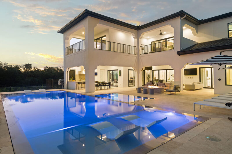 large home with pool