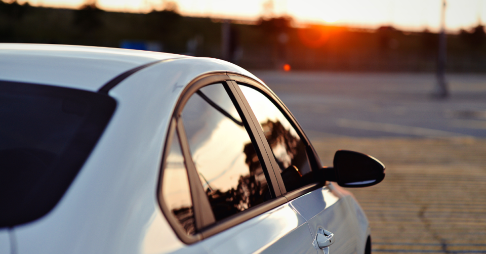 a white car